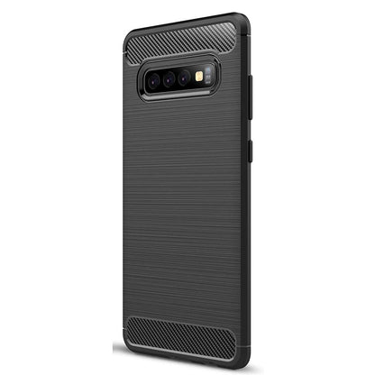 Cover til Samsung Galaxy S10 G973, Techsuit, Carbon, Sort