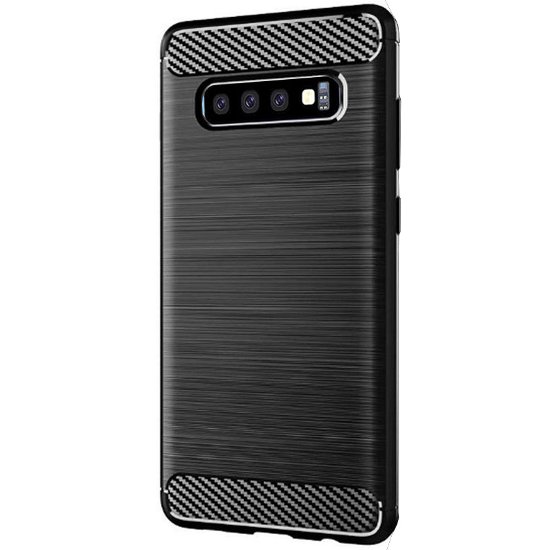 Cover til Samsung Galaxy S10 G973, Techsuit, Carbon, Sort