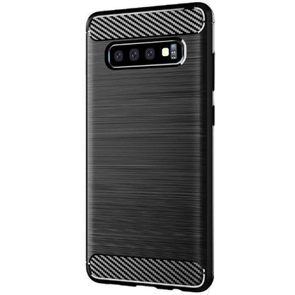Cover til Samsung Galaxy S10 G973, Techsuit, Carbon, Sort