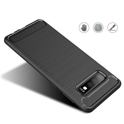 Cover til Samsung Galaxy S10 G973, Techsuit, Carbon, Sort