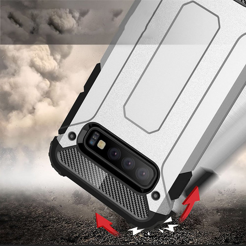 Cover til Samsung Galaxy S10+ G975, Techsuit, Hybrid Armor, Sort