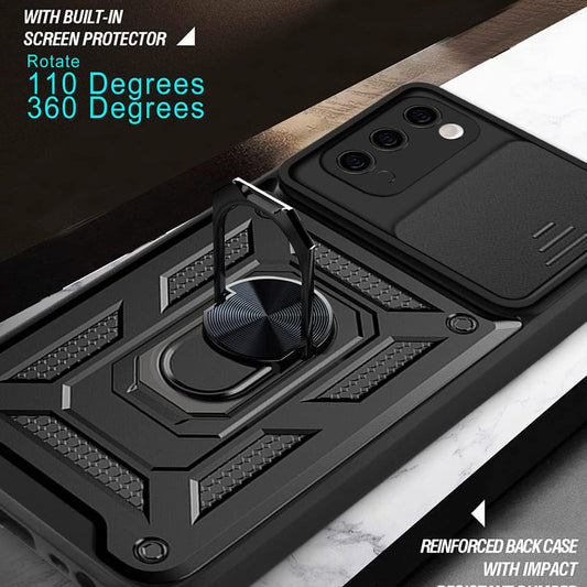 Cover til Samsung Galaxy S20 5G G981 / S20 G980, Techsuit, CamShield, Sort