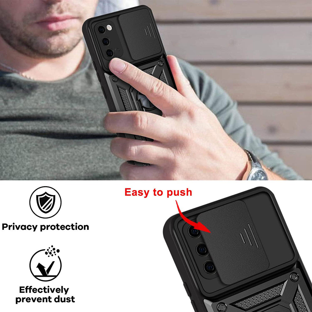 Cover til Samsung Galaxy S20 5G G981 / S20 G980, Techsuit, CamShield, Sort