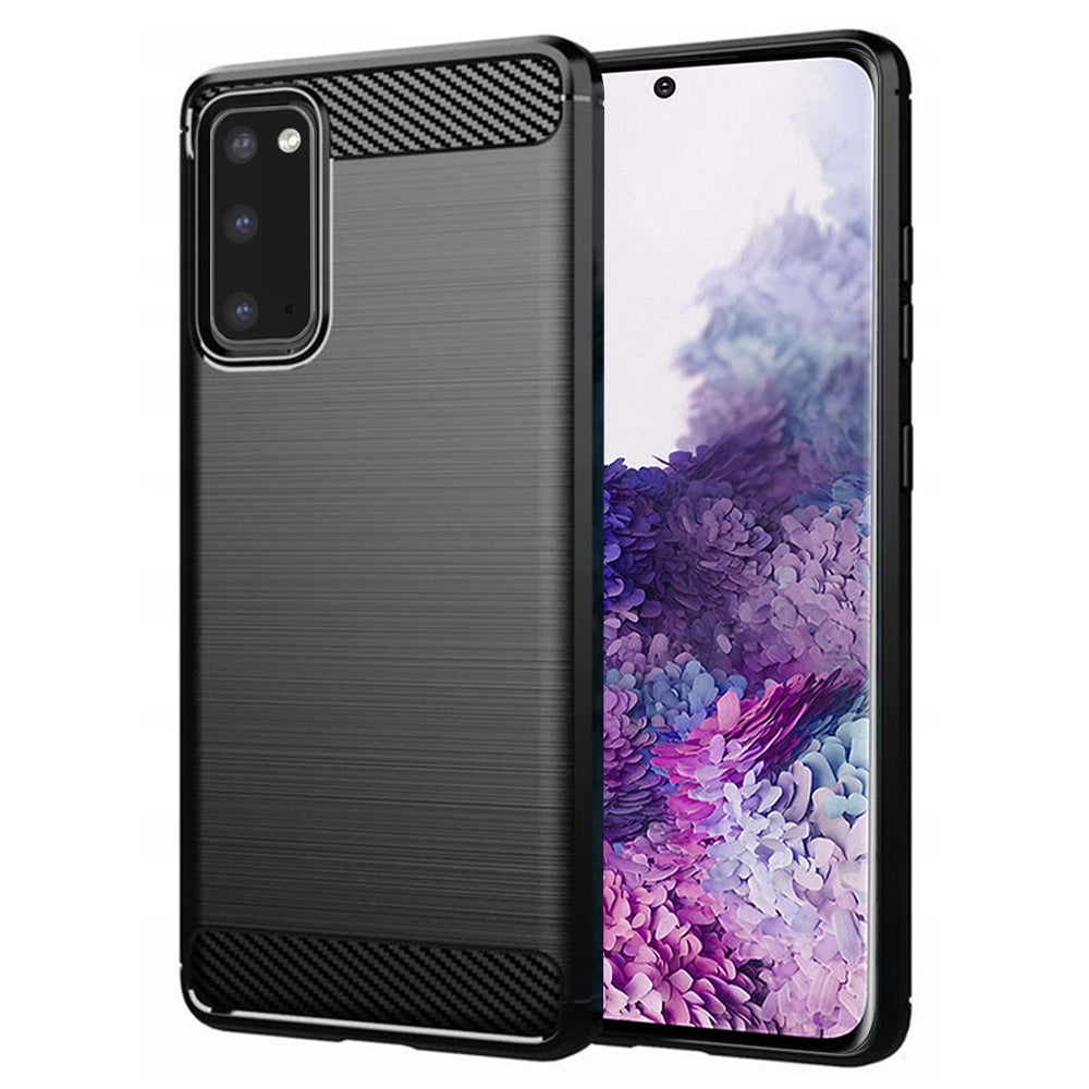 Cover til Samsung Galaxy S20 5G G981 / S20 G980, Techsuit, Carbon, Sort