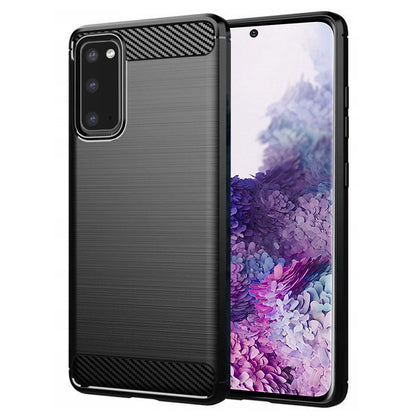 Cover til Samsung Galaxy S20 5G G981 / S20 G980, Techsuit, Carbon, Sort