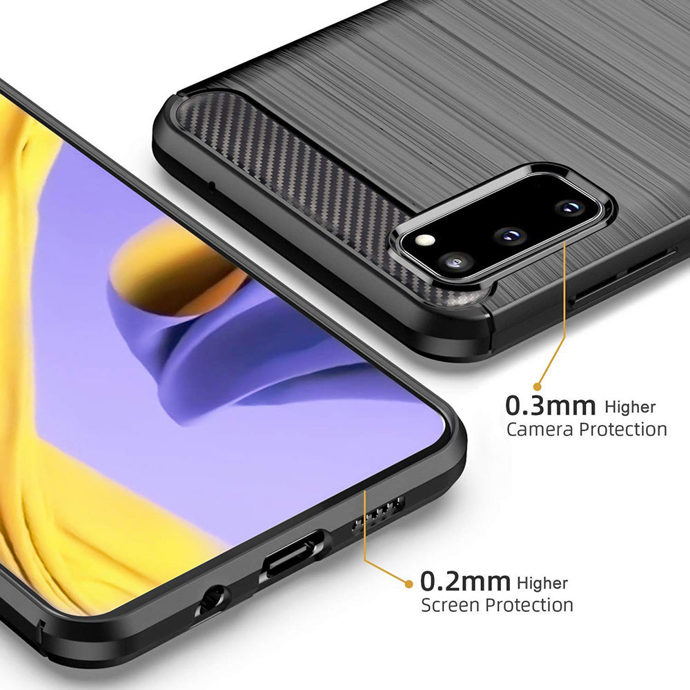 Cover til Samsung Galaxy S20 5G G981 / S20 G980, Techsuit, Carbon, Sort