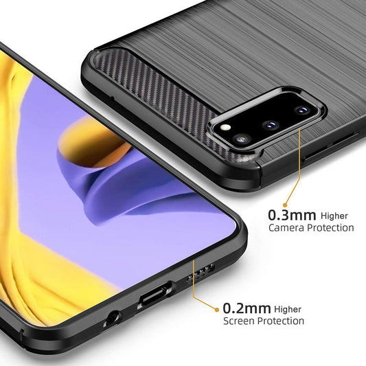 Cover til Samsung Galaxy S20 5G G981 / S20 G980, Techsuit, Carbon, Sort