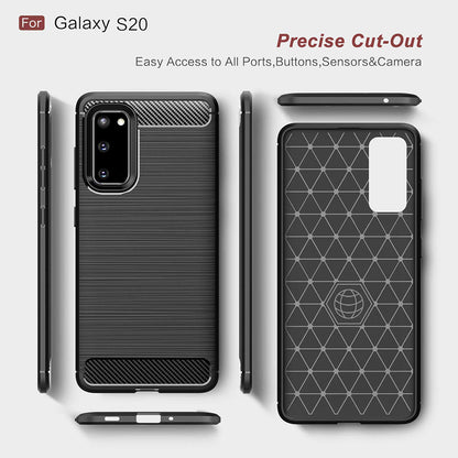 Cover til Samsung Galaxy S20 5G G981 / S20 G980, Techsuit, Carbon, Sort