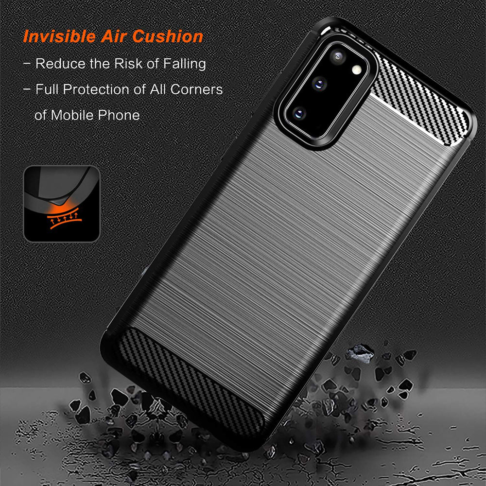 Cover til Samsung Galaxy S20 5G G981 / S20 G980, Techsuit, Carbon, Sort