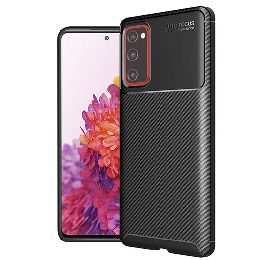 Cover til Samsung Galaxy S20 FE 2022 G781 / S20 FE 5G G781 / S20 FE G780, Techsuit, CarbonFiber, Sort