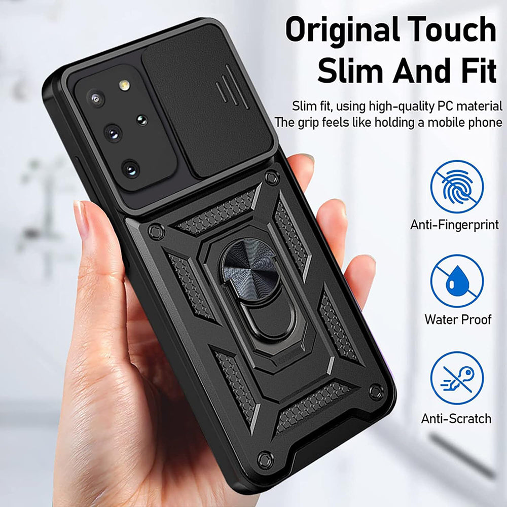 Cover til Samsung Galaxy S20+ 5G G986 / S20+ G985, Techsuit, CamShield, Sort