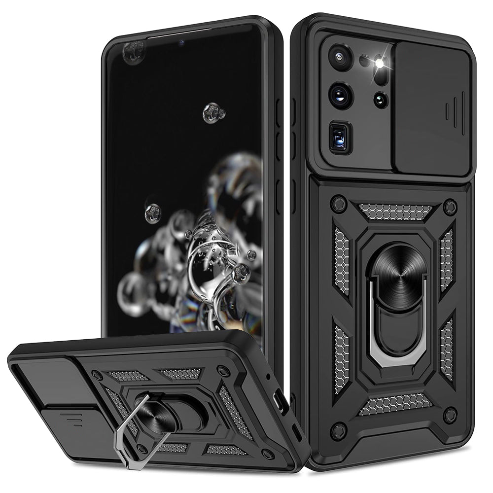 Cover til Samsung Galaxy S20 Ultra 5G G988 / S20 Ultra G988, Techsuit, CamShield, Sort