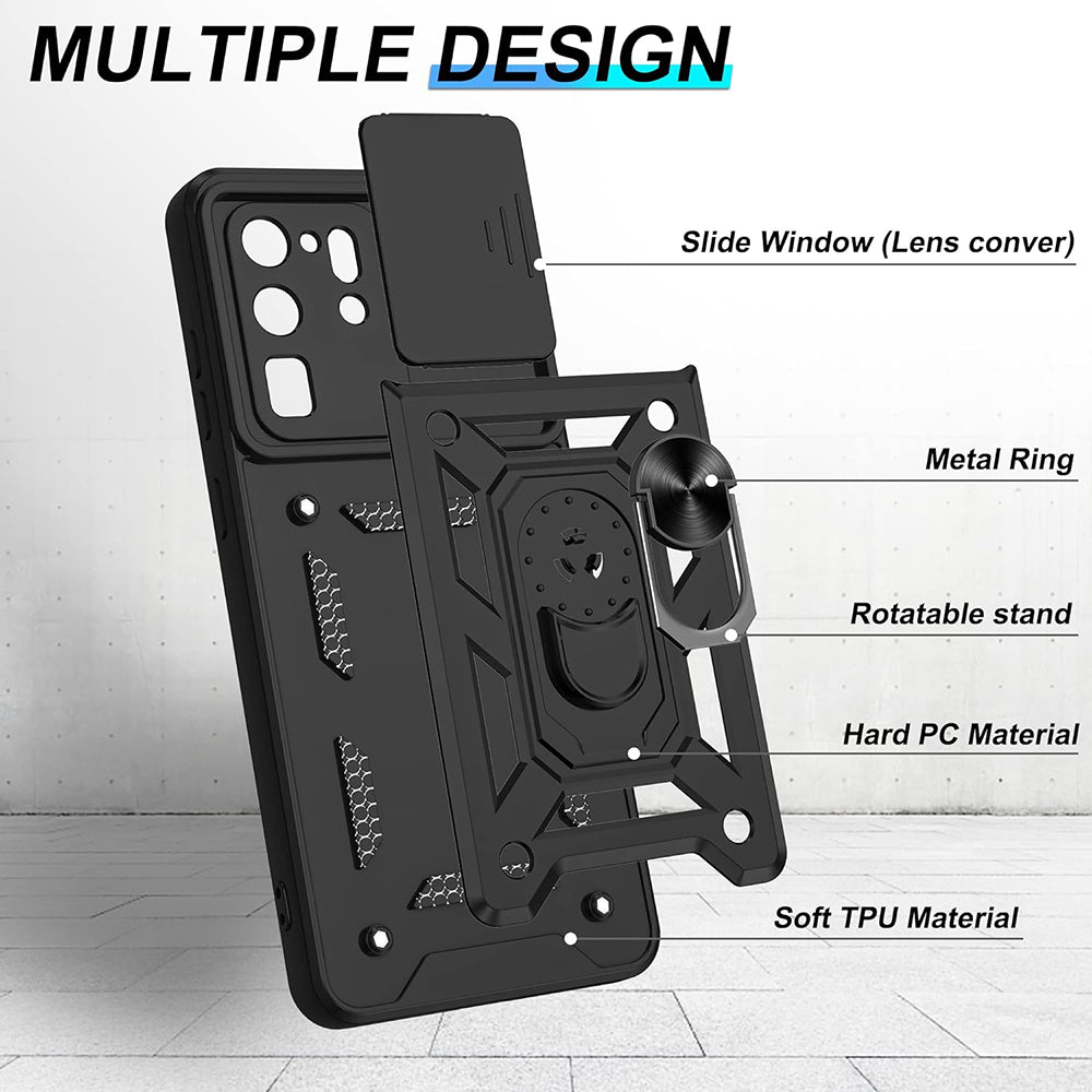 Cover til Samsung Galaxy S20 Ultra 5G G988 / S20 Ultra G988, Techsuit, CamShield, Sort