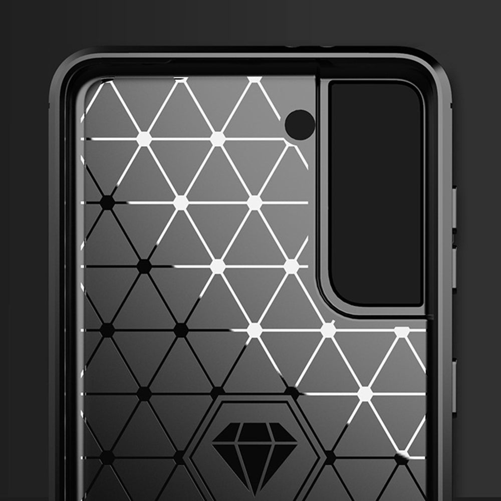 Cover til Samsung Galaxy S21 5G G991, Techsuit, Carbon, Sort