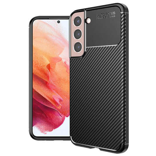 Cover til Samsung Galaxy S21 5G G991, Techsuit, CarbonFiber, Sort