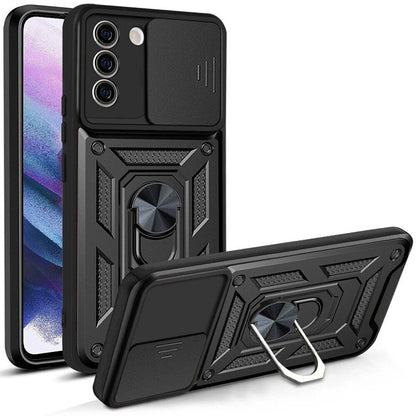 Cover til Samsung Galaxy S21 FE 5G G990, Techsuit, CamShield, Sort