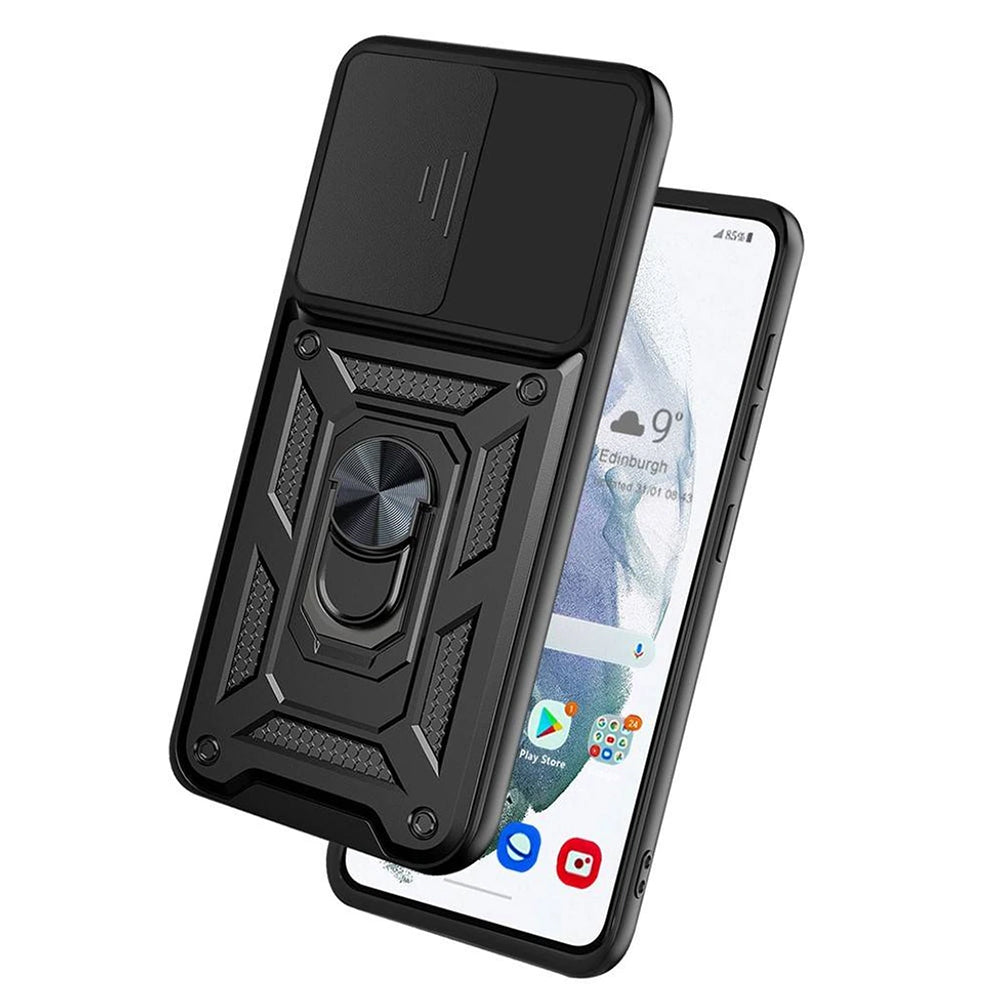 Cover til Samsung Galaxy S21 FE 5G G990, Techsuit, CamShield, Sort
