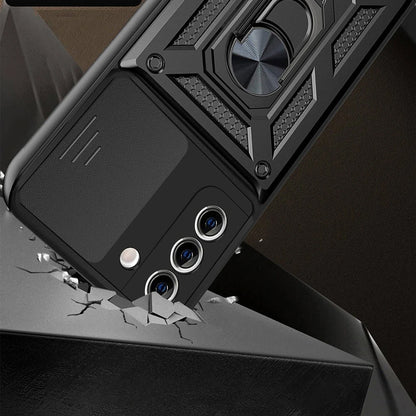 Cover til Samsung Galaxy S21 FE 5G G990, Techsuit, CamShield, Sort