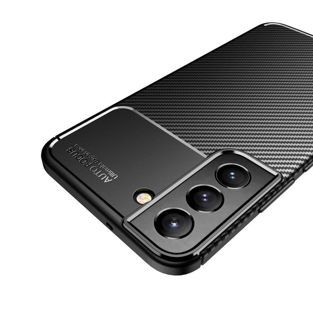 Cover til Samsung Galaxy S21 FE 5G G990, Techsuit, CarbonFiber, Sort