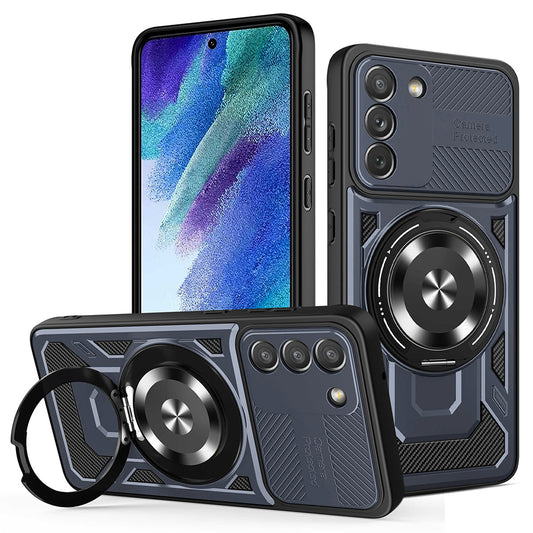 Cover til Samsung Galaxy S21 FE 5G G990, Techsuit, RuggedCam, Blå