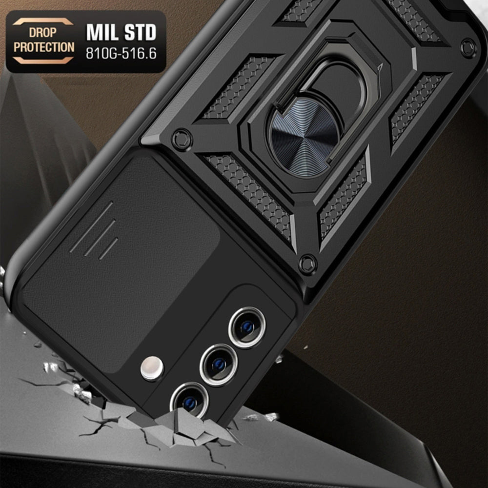 Cover til Samsung Galaxy S21+ 5G G996, Techsuit, CamShield, Sort