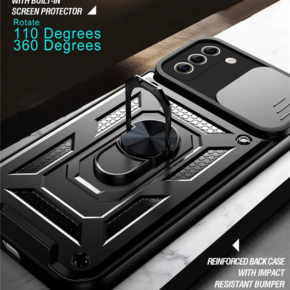 Cover til Samsung Galaxy S21+ 5G G996, Techsuit, CamShield, Sort