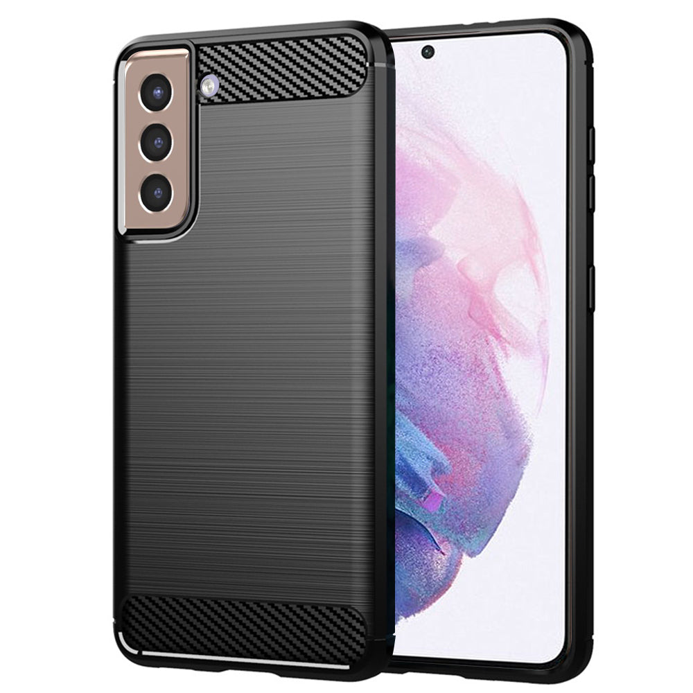 Cover til Samsung Galaxy S21+ 5G G996, Techsuit, Carbon, Sort