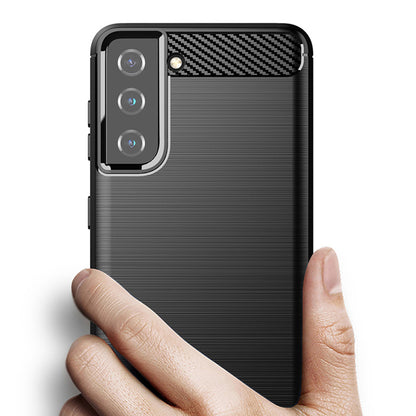 Cover til Samsung Galaxy S21+ 5G G996, Techsuit, Carbon, Sort