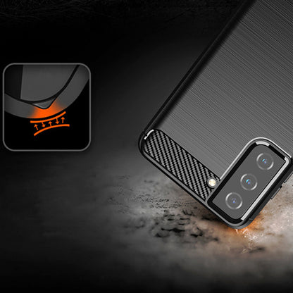 Cover til Samsung Galaxy S21+ 5G G996, Techsuit, Carbon, Sort