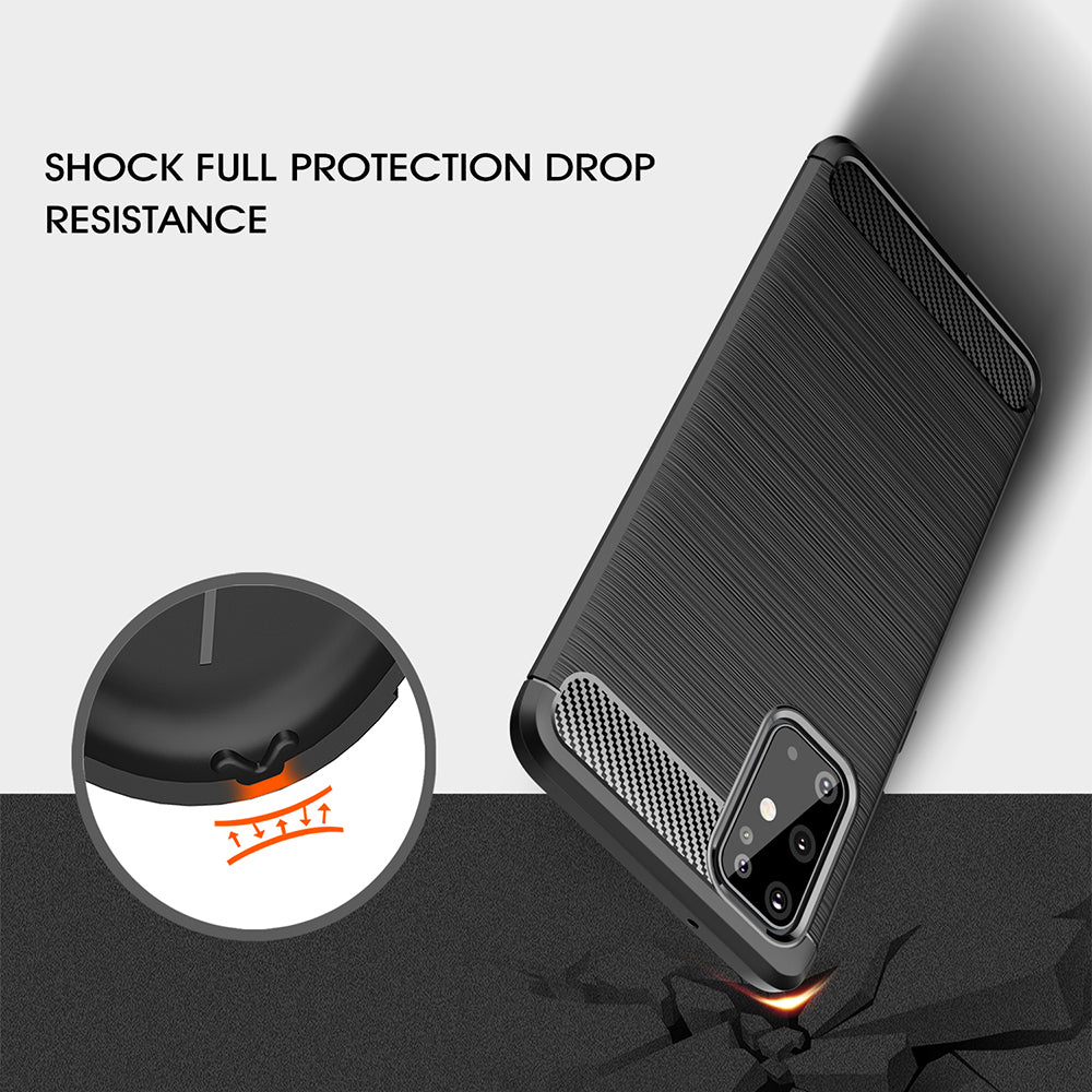 Cover til Samsung Galaxy S21 Ultra 5G G998, Techsuit, Carbon, Sort