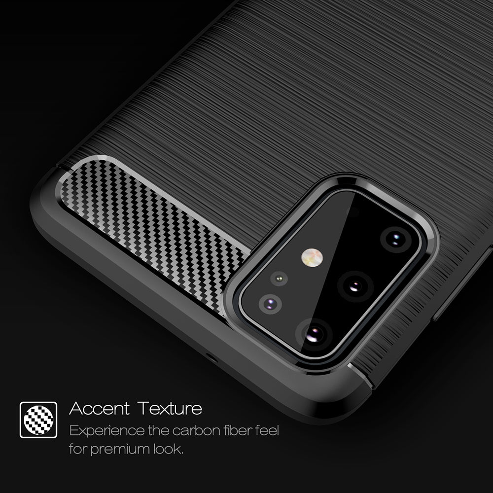 Cover til Samsung Galaxy S21 Ultra 5G G998, Techsuit, Carbon, Sort