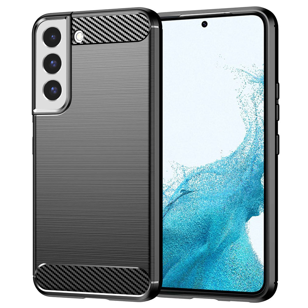 Cover til Samsung Galaxy S22 5G S901, Techsuit, Carbon, Sort
