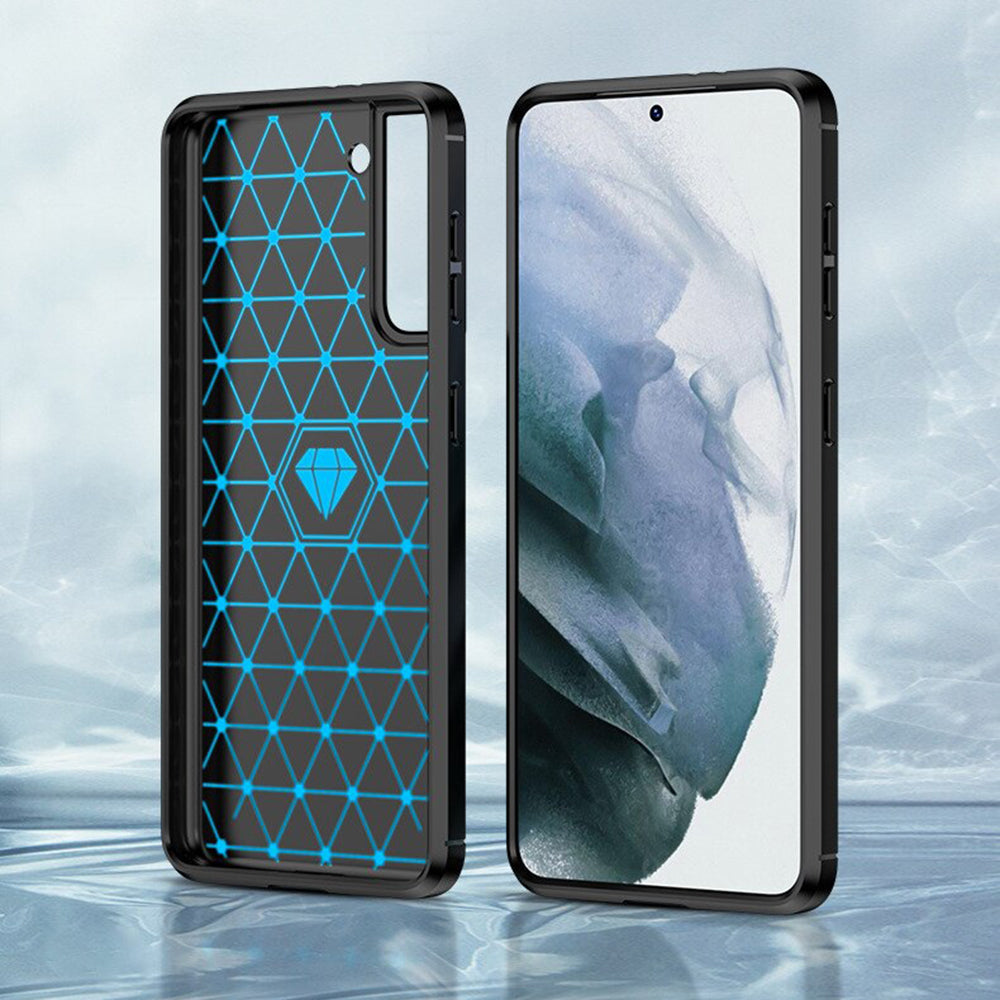 Cover til Samsung Galaxy S22 5G S901, Techsuit, Carbon, Sort