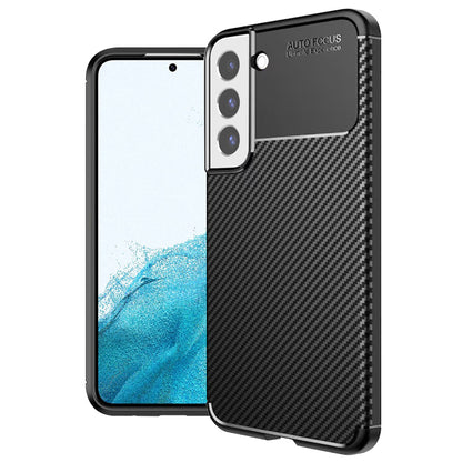 Cover til Samsung Galaxy S22 5G S901, Techsuit, CarbonFiber, Sort