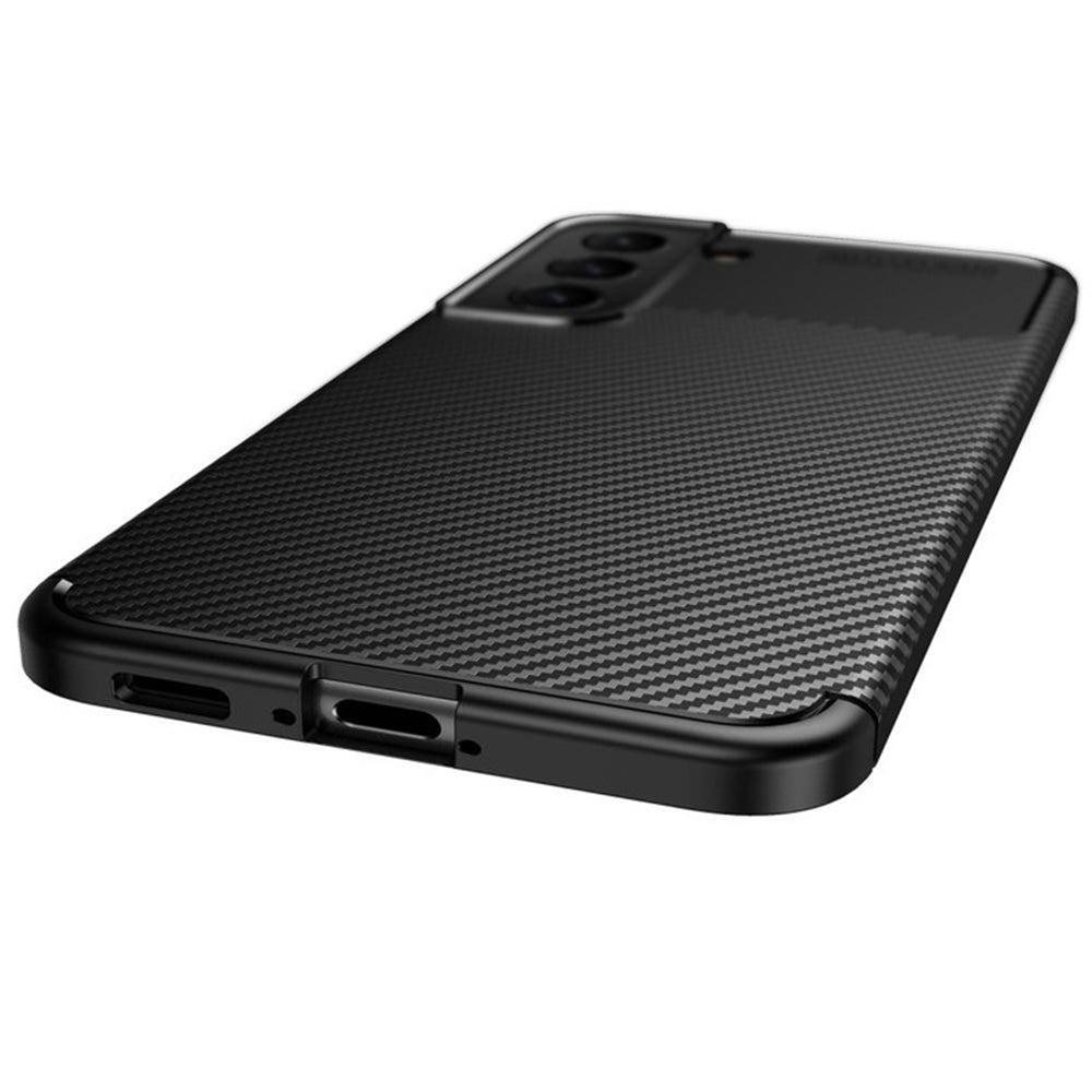 Cover til Samsung Galaxy S22 5G S901, Techsuit, CarbonFiber, Sort