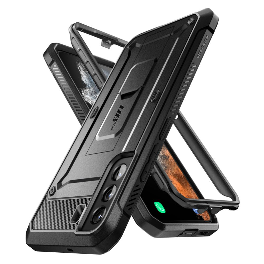 Etui til Samsung Galaxy S22+ 5G S906, Supcase, Unicorn Beetle Pro, Sort