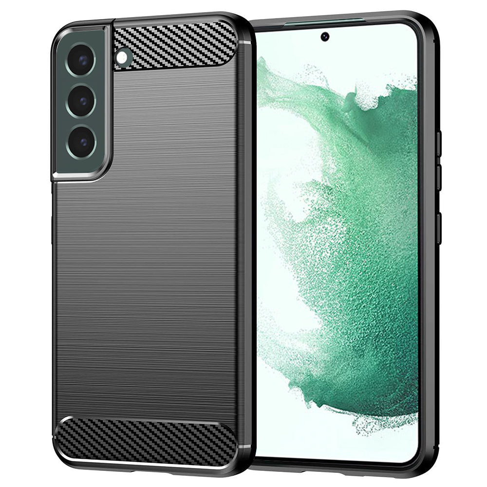 Cover til Samsung Galaxy S22+ 5G S906, Techsuit, Carbon, Sort