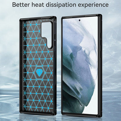 Cover til Samsung Galaxy S22 Ultra 5G S908, Techsuit, Carbon, Sort