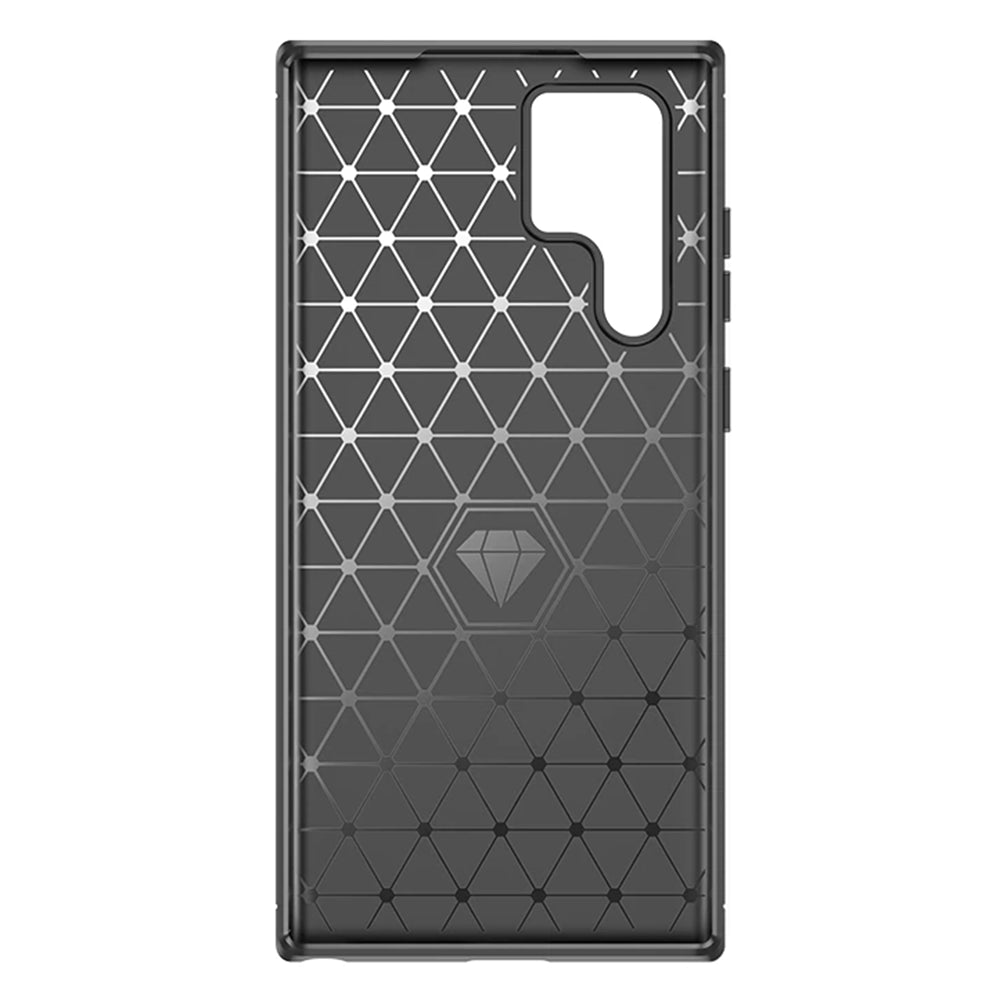 Cover til Samsung Galaxy S22 Ultra 5G S908, Techsuit, Carbon, Sort