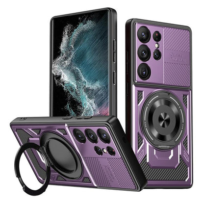 Cover til Samsung Galaxy S22 Ultra 5G S908, Techsuit, RuggedCam, Lilla