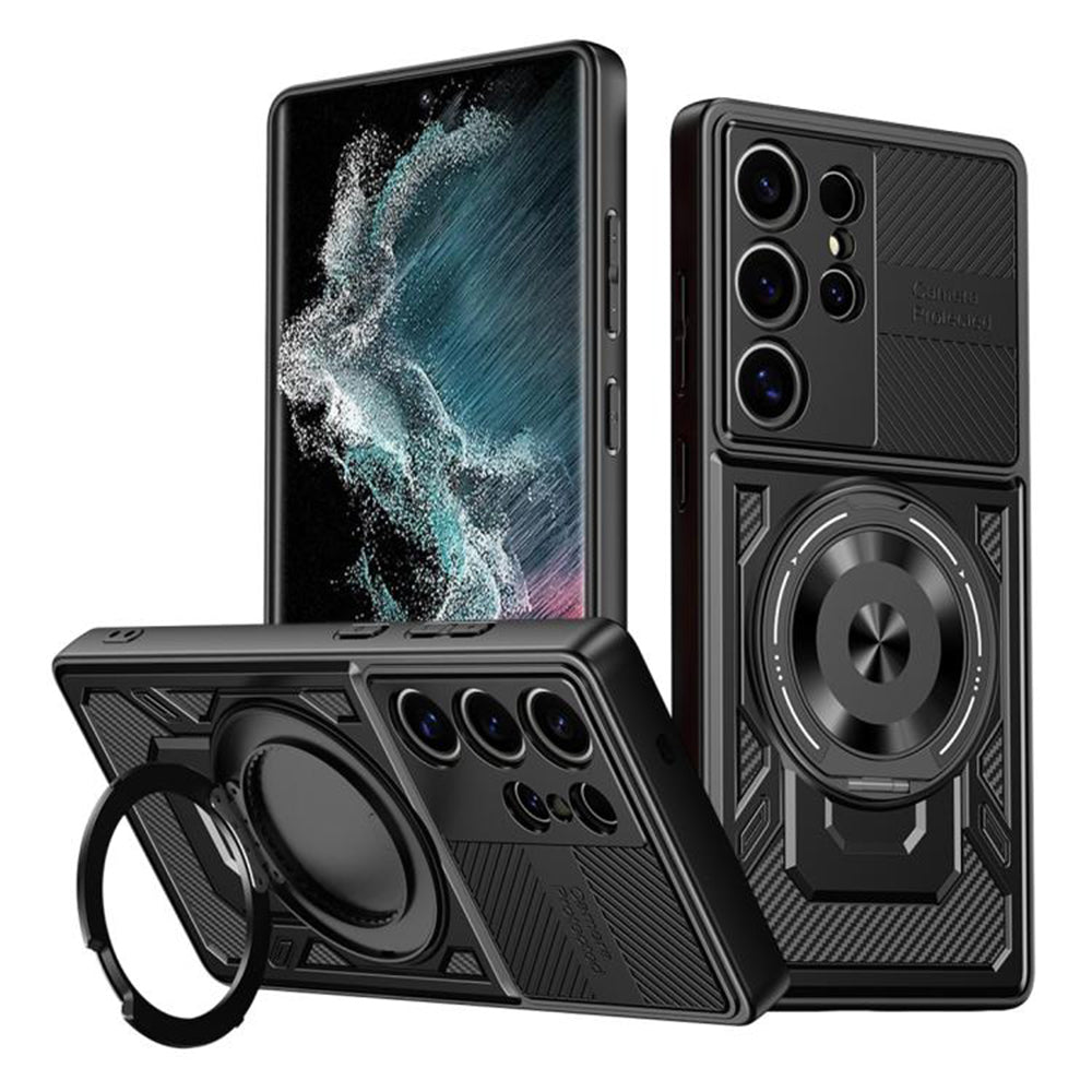Cover til Samsung Galaxy S22 Ultra 5G S908, Techsuit, RuggedCam, Sort