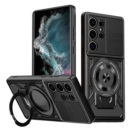 Cover til Samsung Galaxy S22 Ultra 5G S908, Techsuit, RuggedCam, Sort