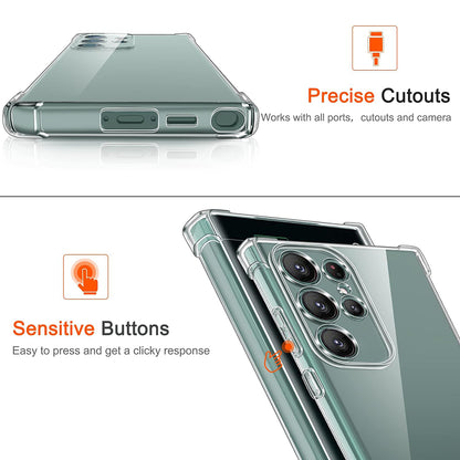 Cover til Samsung Galaxy S22 Ultra 5G S908, Techsuit, Stødabsorberende Klar, Transparent