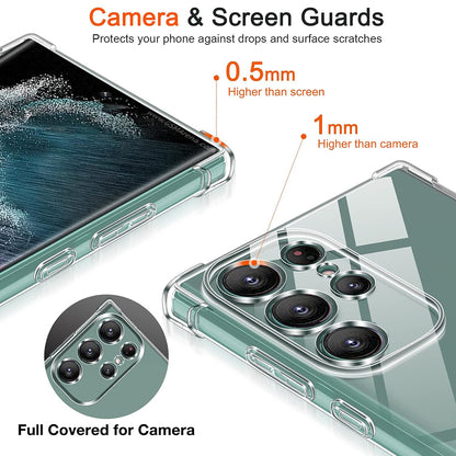 Cover til Samsung Galaxy S22 Ultra 5G S908, Techsuit, Stødabsorberende Klar, Transparent