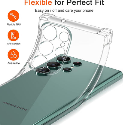 Cover til Samsung Galaxy S22 Ultra 5G S908, Techsuit, Stødabsorberende Klar, Transparent