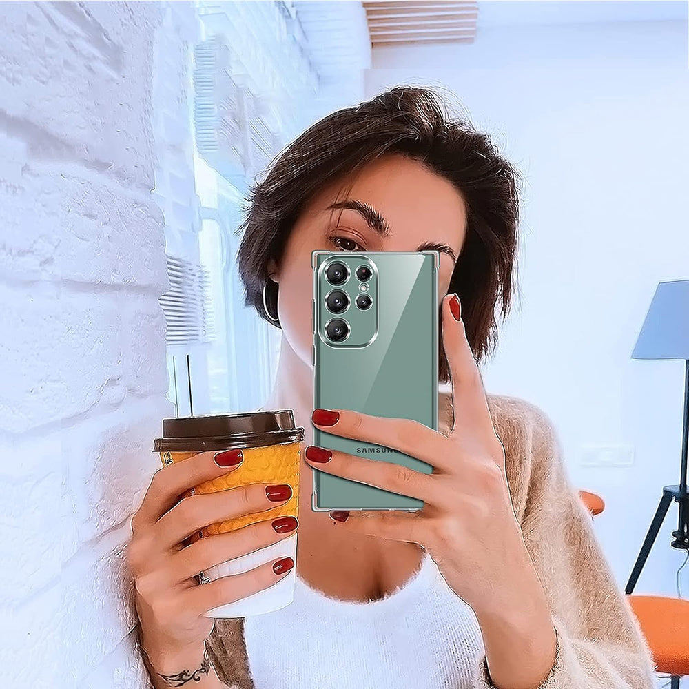 Cover til Samsung Galaxy S22 Ultra 5G S908, Techsuit, Stødabsorberende Klar, Transparent
