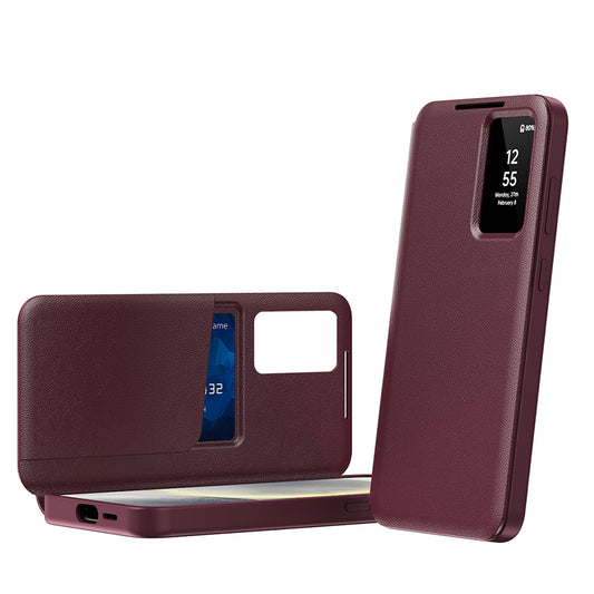 Cover til Samsung Galaxy S22 Ultra 5G S908, Techsuit, SmartView, Rød