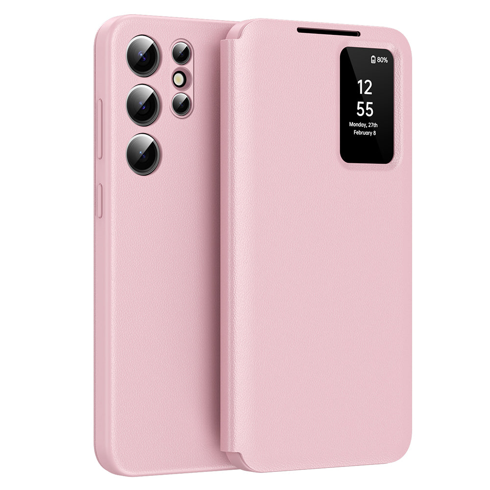 Cover til Samsung Galaxy S22 Ultra 5G S908, Techsuit, SmartView, Pink