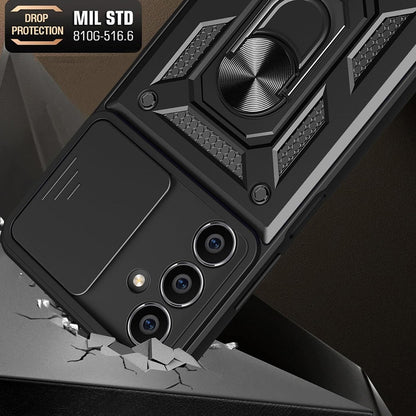 Cover til Samsung Galaxy S23 FE S711, Techsuit, CamShield, Sort