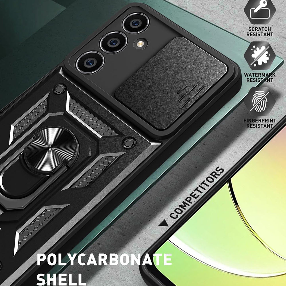 Cover til Samsung Galaxy S23 FE S711, Techsuit, CamShield, Sort